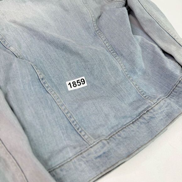 J Brand Atomic Lightwash Fitted Jean Jacket Womens Medium Denim Button Up - Picture 9 of 9